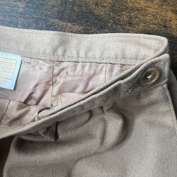 VTG Pendleton Wool Skirt Sz 12 Tan Academia Prep Old Money Ivy League Neutral - Picture 6 of 11